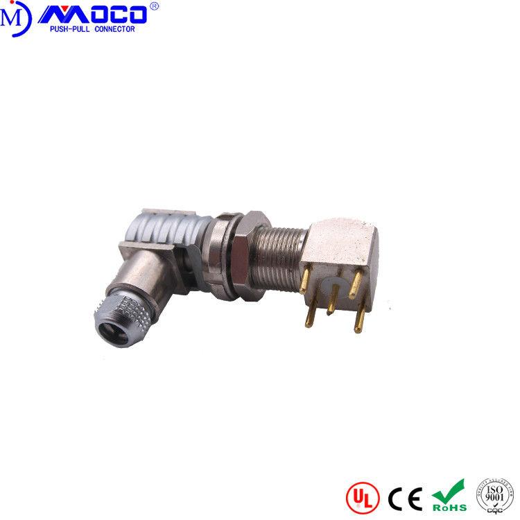 Male To Female Coax Cable Connector EPS 00 250 NTN  Elbow For PCB FLA 00S 250