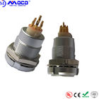 ECG 2B 304 4 Pin Female Circular Push Pull Connectors With Two Nuts PPS Insulator